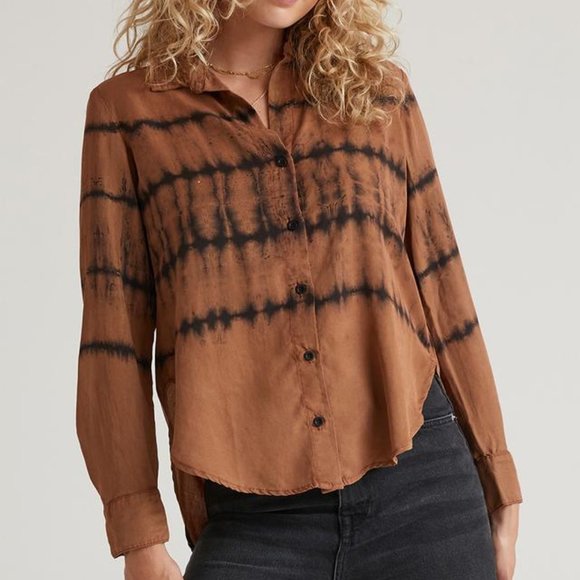 #63❤️ NWOT BELLA DAHL COPPER TIE DYE SHIRT - Picture 1 of 1